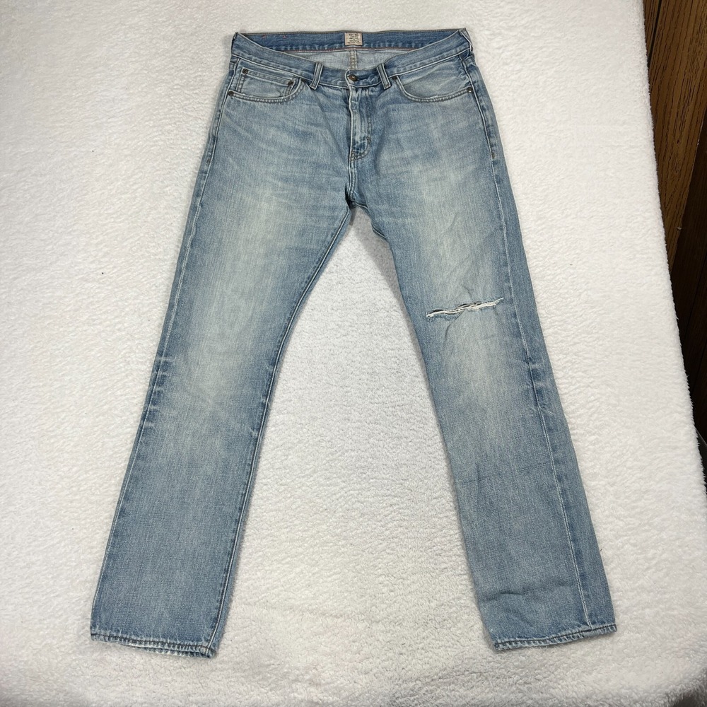 J. Crew Jeans Mens 484 Slim 32x32 (32x31.5) Straight 77388 Cotton Denim Light